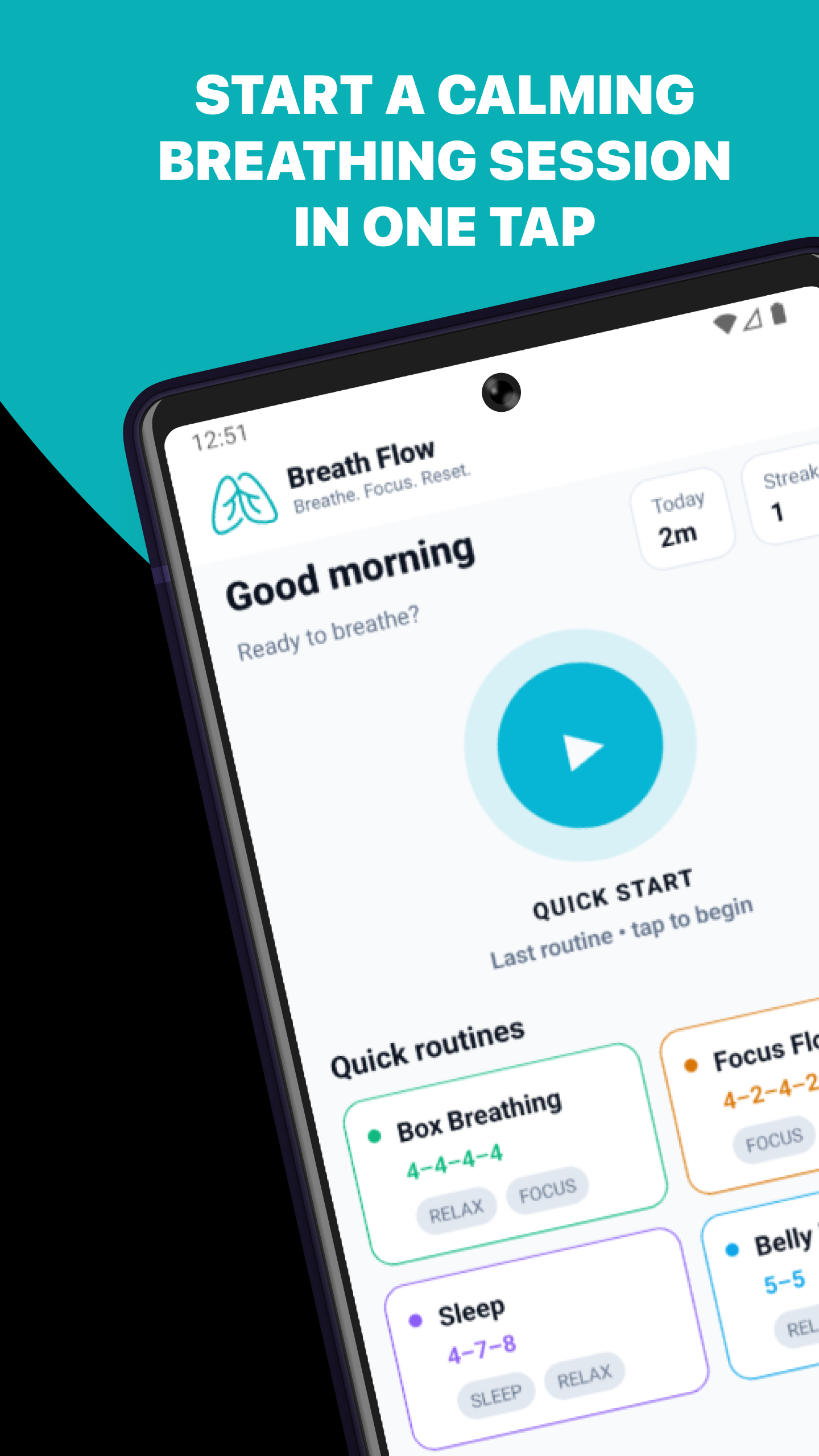 Breath Flow app screen